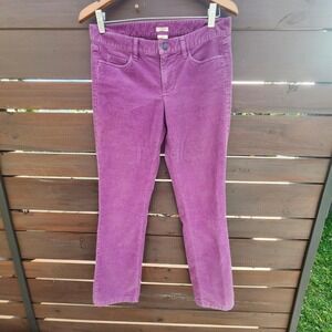 J.Crew Matchstick Purple Corduroy Pants Size 28R